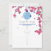 Santorini Pink Bridal Guess the dress Game card Einladung (Vorderseite)