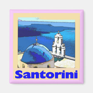 Santorini Plakat Magnet