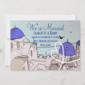 Santorini Post Wedding Celebration Party Einladung (Vorderseite)