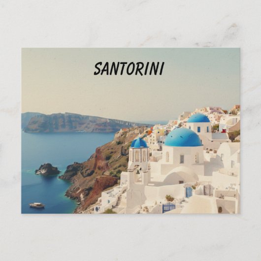 Santorini Postcard Postkarte (Vorderseite)