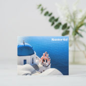 Santorini Postcard Postkarte (Stehend Vorderseite)