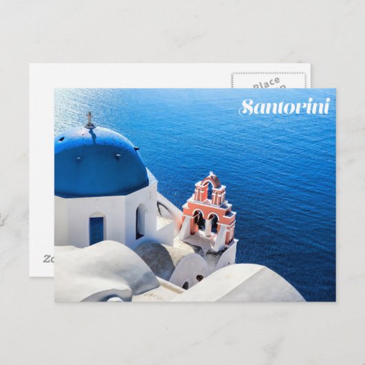 Santorini Postcard Postkarte (Vorne/Hinten)