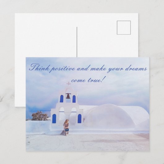 Santorini :-) postkarte (Vorne/Hinten)