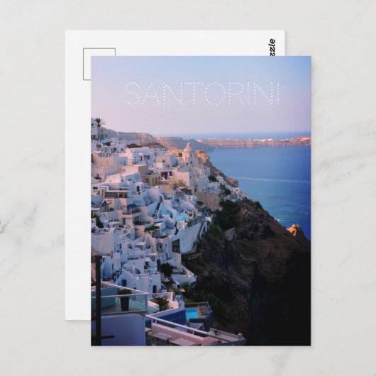 Santorini Postkarte (Vorne/Hinten)