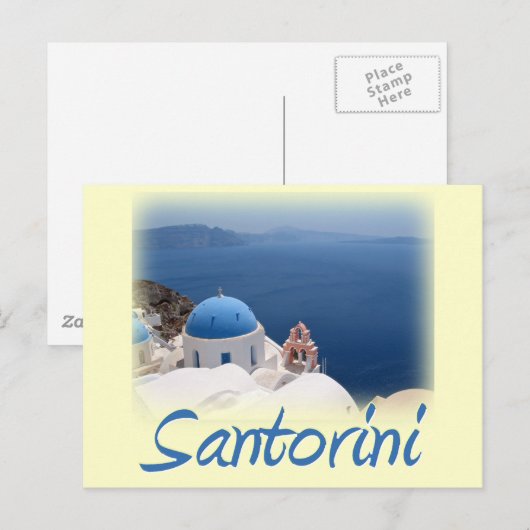 Santorini Postkarte (Vorne/Hinten)
