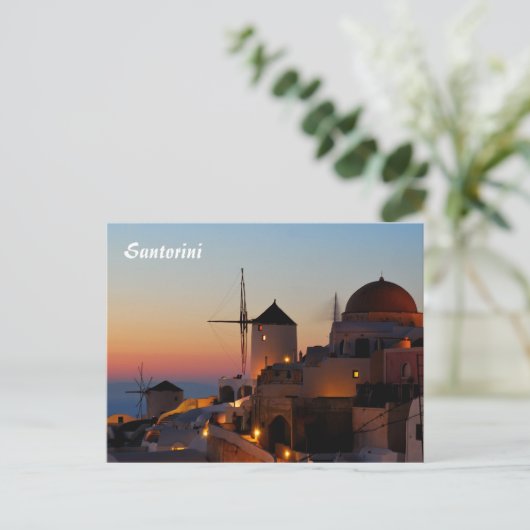 Santorini Postkarte (Stehend Vorderseite)