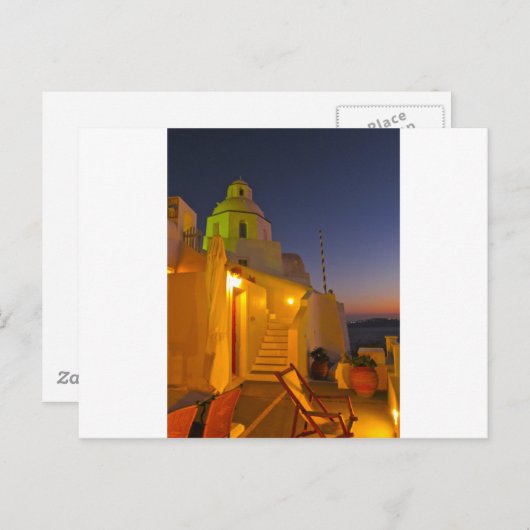 Santorini Postkarte (Vorne/Hinten)