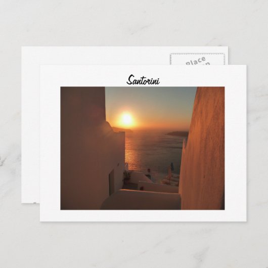 Santorini Postkarte (Vorne/Hinten)