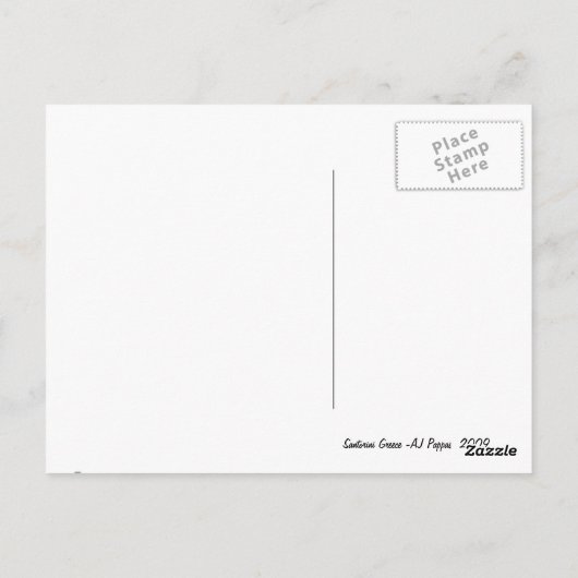 Santorini Postkarte (Rückseite)