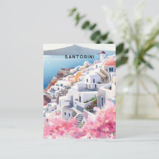 Santorini Postkarte (Stehend Vorderseite)