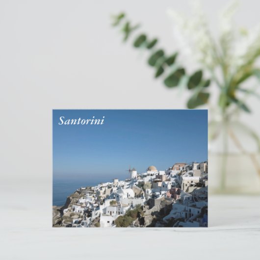 Santorini Postkarte (Stehend Vorderseite)