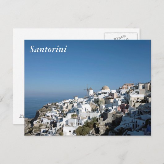 Santorini Postkarte (Vorne/Hinten)