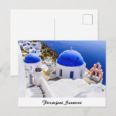 Santorini Postkarte (Vorne/Hinten)