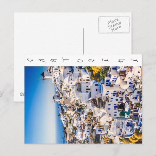 Santorini Postkarte (Vorne/Hinten)