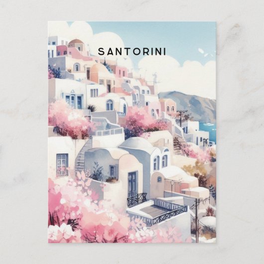 Santorini Postkarte (Vorderseite)