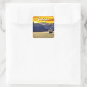 Santorini Quadratischer Aufkleber (Tasche)