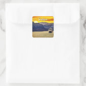 Santorini Quadratischer Aufkleber (Tasche)