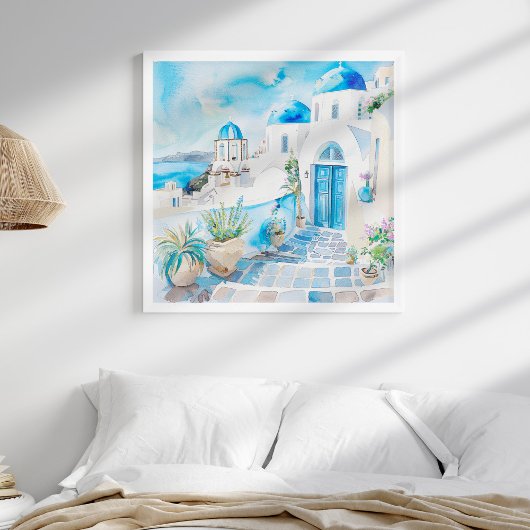 Santorini Reisen Kunst und Kultur Poster