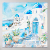 Santorini Reisen Kunst und Kultur Poster (Vorne)