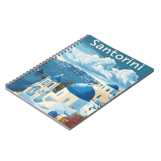 Santorini Reisen Notizblock (Linke Seite)
