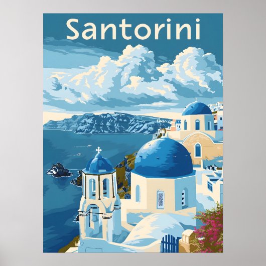 Santorini Reisen Poster (Vorne)