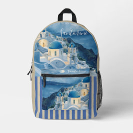 Santorini, Romantische Nacht in Santorini, Gedruck Bedruckter Rucksack