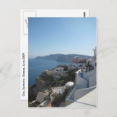 Santorini Rooftops Postkarte (Vorne/Hinten)