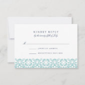 Santorini RSVP-Karte | Aqua RSVP Karte (Vorderseite)