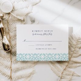 Santorini RSVP-Karte | Aqua RSVP Karte
