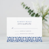 Santorini RSVP-Karte | Lapis RSVP Karte (Stehend Vorderseite)
