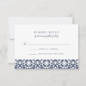Santorini RSVP-Karte | Marine RSVP Karte (Vorderseite)