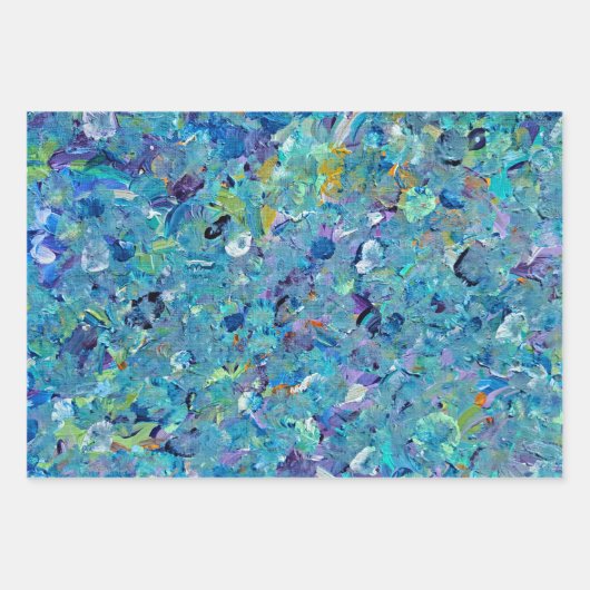 Santorini Sea Glashüttenpapier Geschenkpapier Set (Vorderseite)