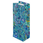 Santorini Seaglass Weinbeutel Geschenktüte Für Weinflaschen (Rückseite Schrägansicht)