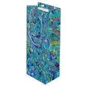 Santorini Seaglass Weinbeutel Geschenktüte Für Weinflaschen (Vorderseite Schrägansicht)