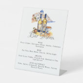 Santorini Skyline Bar Menu Sockelschild (Vorderseite)