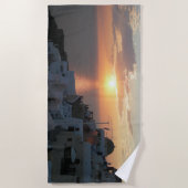 Santorini Sonnenuntergang-Badetuch Strandtuch (Vorderseite)