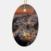 Santorini Sonnenuntergang, Griechenland Keramik Ornament (Links)
