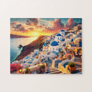 Santorini Sonnenuntergang Griechenland Mittelmeer Puzzle