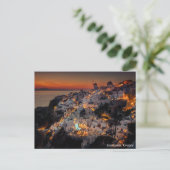 Santorini Sonnenuntergang, Griechenland Postkarte (Stehend Vorderseite)