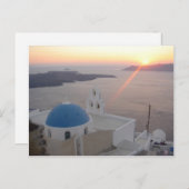 Santorini Sonnenuntergang Postkarte (Vorne/Hinten)