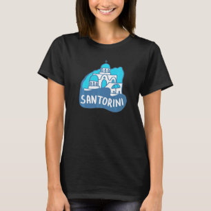 Santorini Stadt Griechenland Erinnerungsgeschenk f T-Shirt