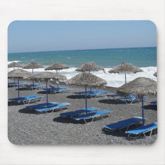 Santorini Strand, Griechenland Mousepad (Vorne)