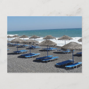 Santorini Strand, Griechenland Postkarte