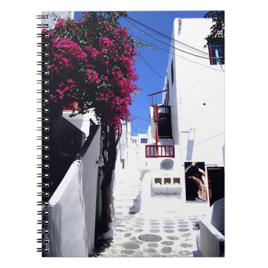 Santorini Straße Notizblock (Vorderseite)