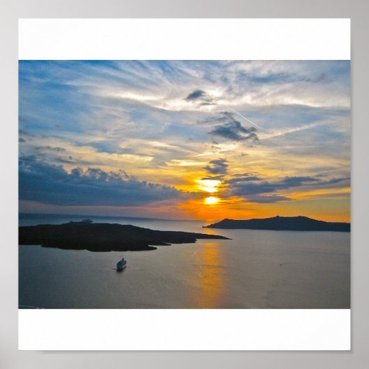 Santorini Sunset 2 Leinwand Poster (Vorne)