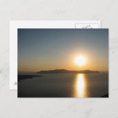 Santorini Sunset, die griechischen Inseln - Postca Postkarte (Vorne/Hinten)