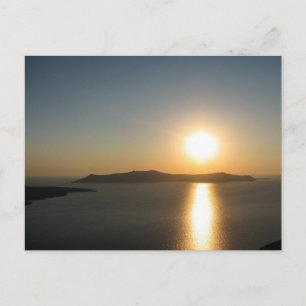 Santorini Sunset, die griechischen Inseln - Postca Postkarte