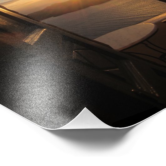 Santorini Sunset Fotodruck (Ecke)