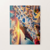 Santorini Sunset Greece Mediterranean Escape Gift Puzzle (Vertikal)
