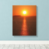 Santorini Sunset - Griechische Insel - Leinwanddruck (Insitu (Holzboden))